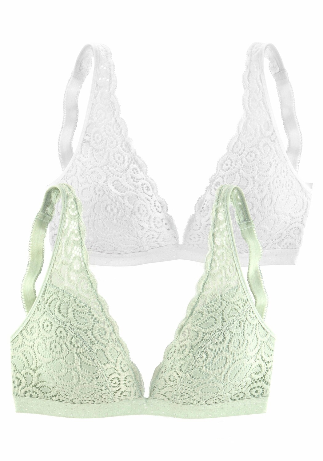 

Бюстгальтер без косточек PETITE FLEUR Bralette BH, цвет hellgrün+weiß