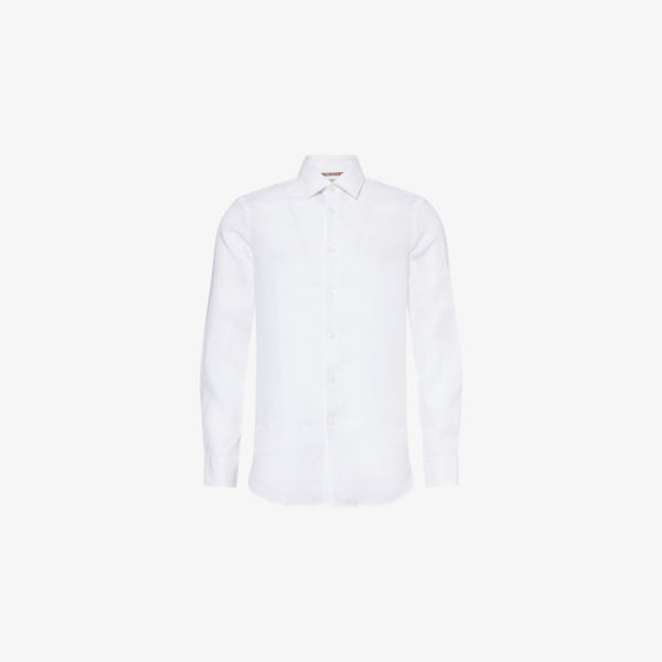

Классическая льняная рубашка с длинным рукавом Paul Smith, белый