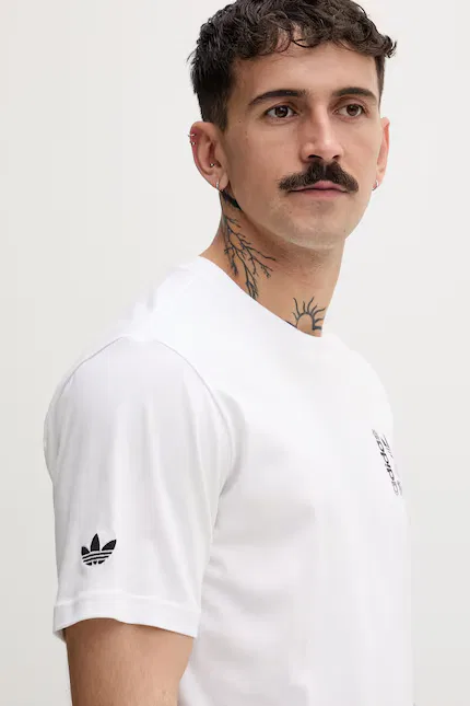 Футболка хлопковая USA 94 Adidas Originals, бежевый — фото 4