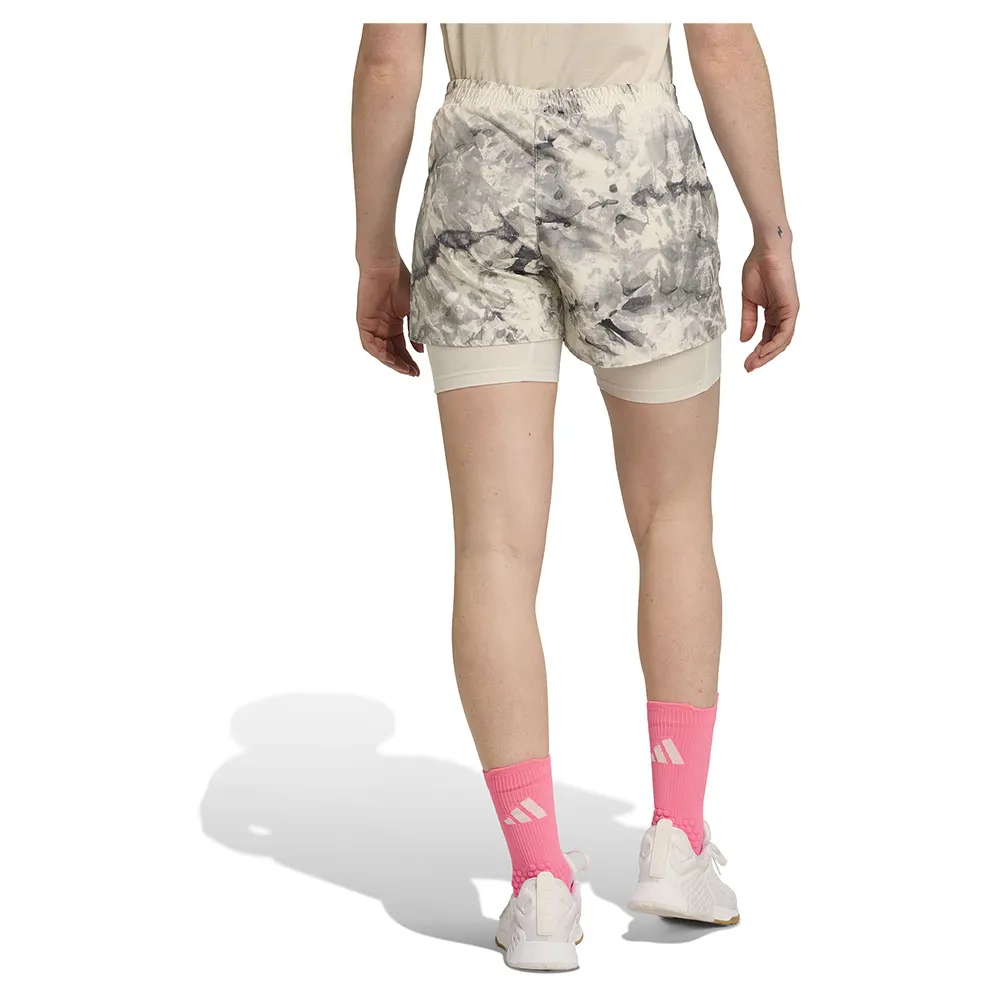 Шорты adidas Own The Run Spray Dye 2in1, серый — фото 2