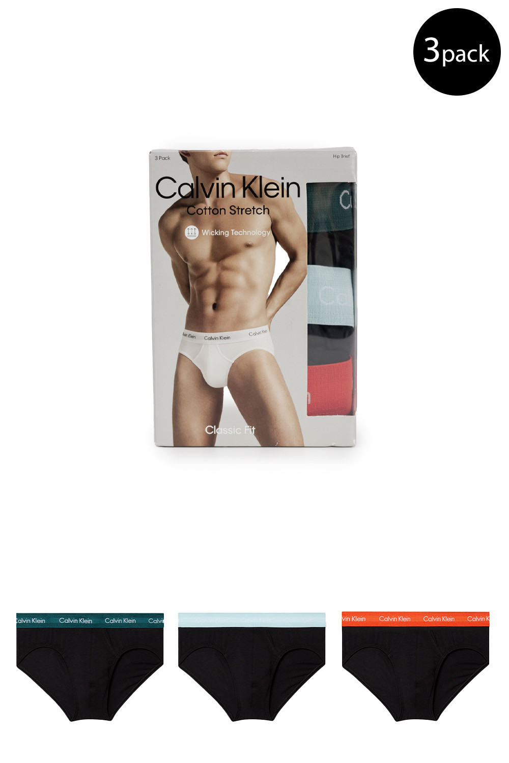 

Трусы мужские Calvin Klein Underwear хлопковые 3 шт, черный