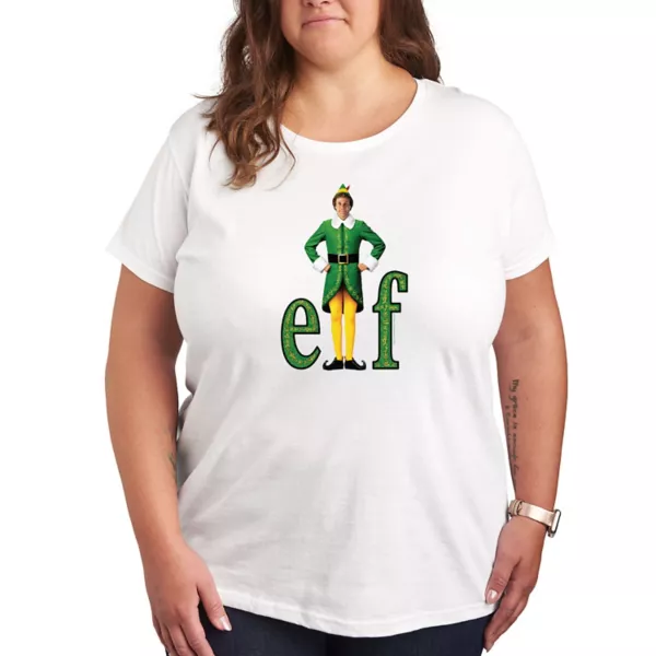 

Футболка Elf Buddy The Elf большого размера Licensed Character, белый