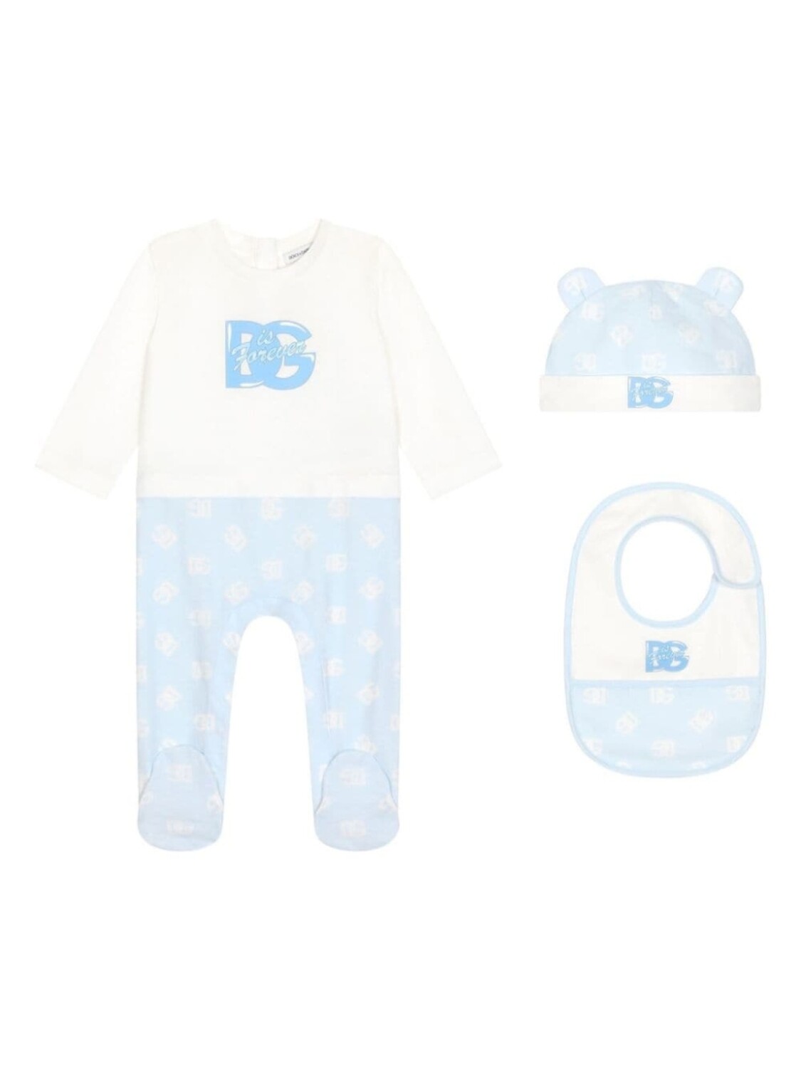 

Dolce & Gabbana Kids комплект для новорожденного с логотипом DG, белый
