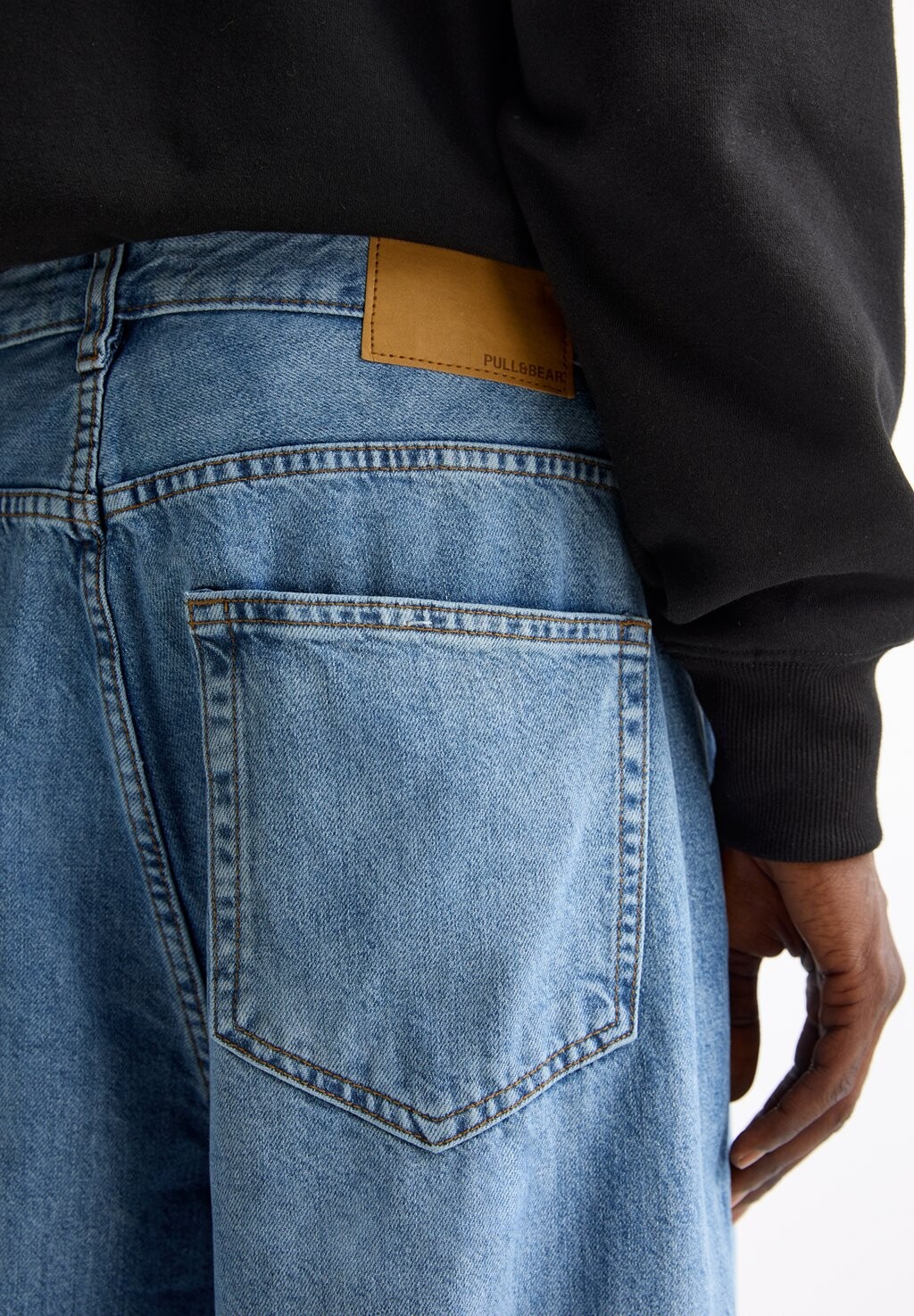 

Джинсы свободного кроя BAGGY PULL&BEAR, цвет Stone Blue Denim