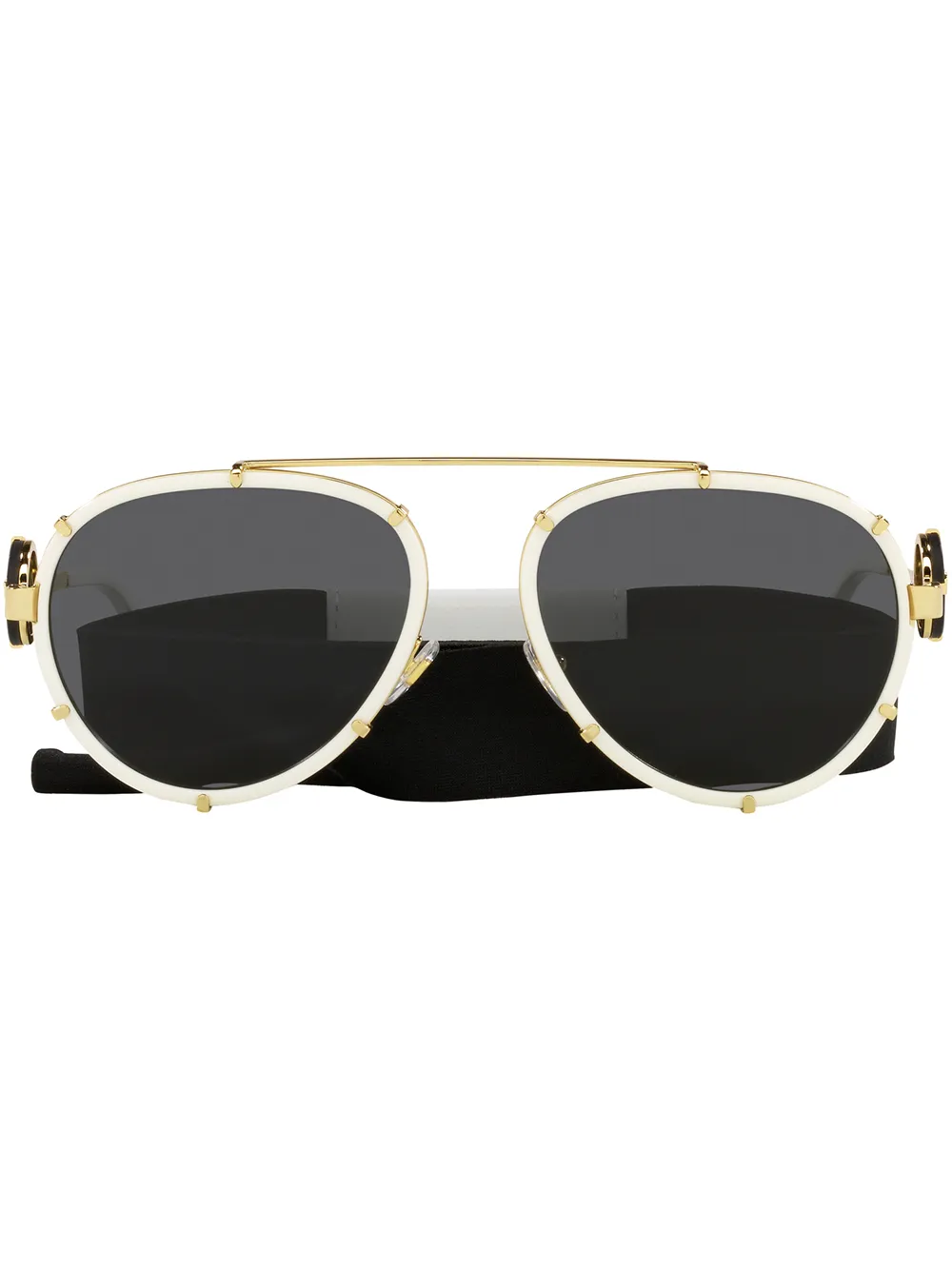 

Солнцезащитные очки-авиаторы Versace Eyewear, белый