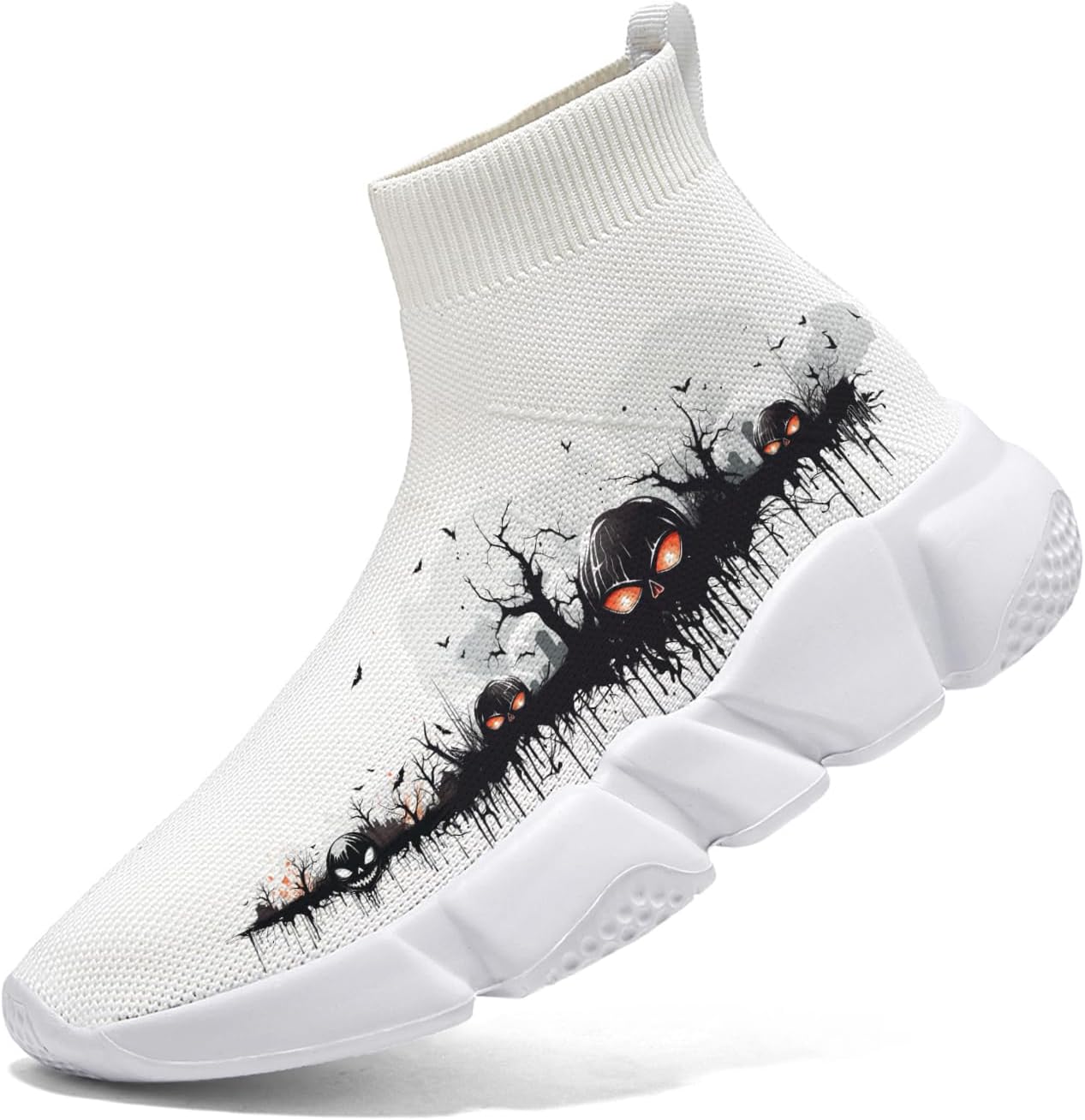 

Кроссовки Hetios для мужчин слипоны - Хэллоуин, вязаные, дышащие, спортивные, для тренажерного зала, повседневные, легкие, теннисные, Halloween Special Edition 07