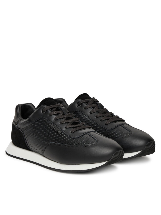 Кроссовки Low Prof Runn Laceup Perf Lth HM0HM01871 Calvin Klein, черный — фото 2