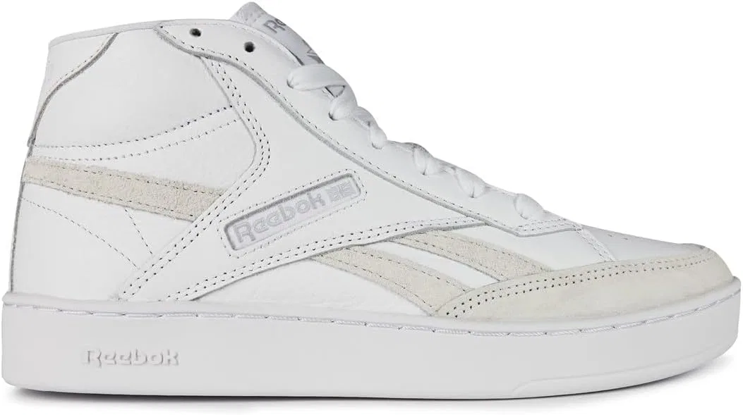 Мужские высокие кроссовки Reebok Club C Frm, White Pure Grey