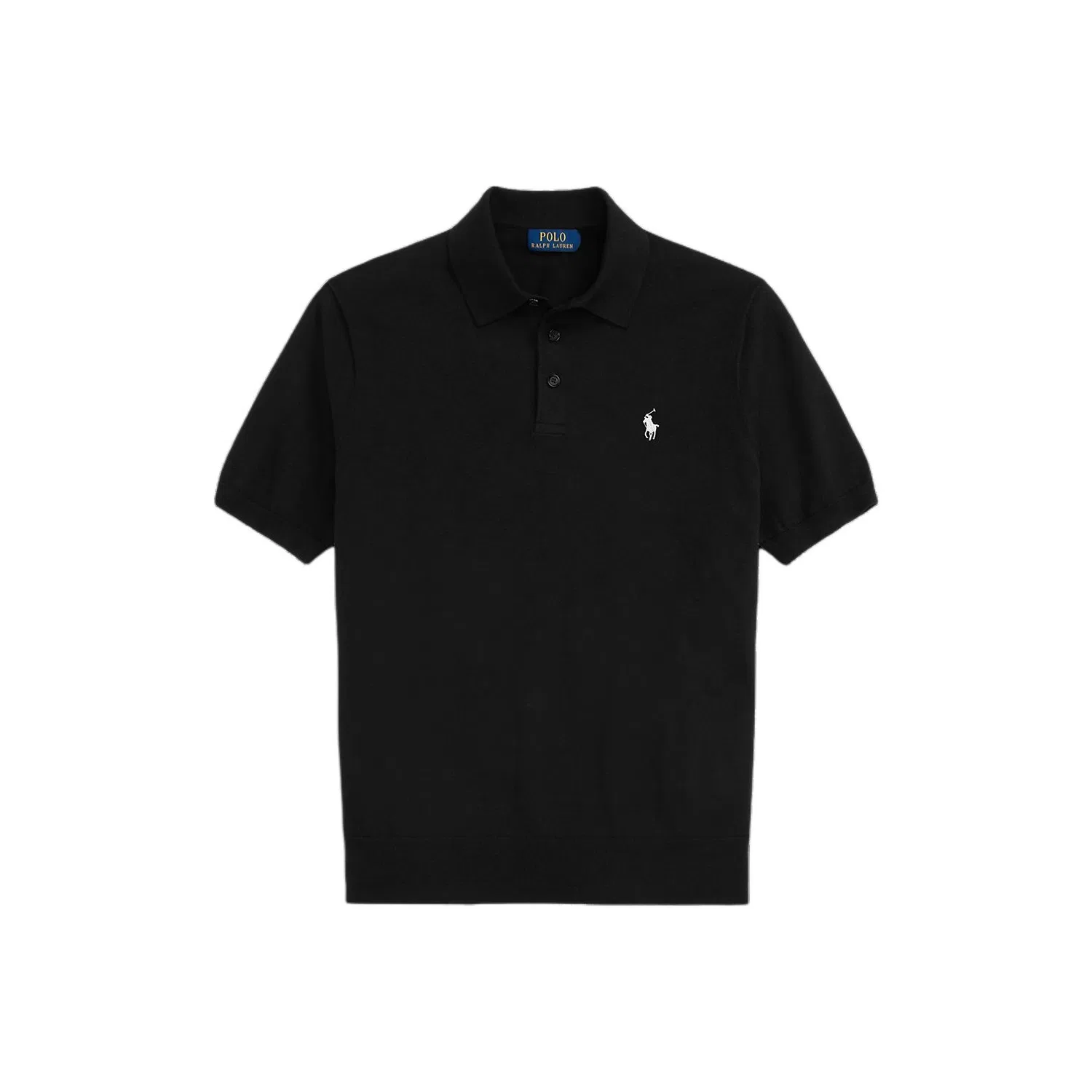 Поло мужское трикотажное стандартное черное Polo Ralph Lauren