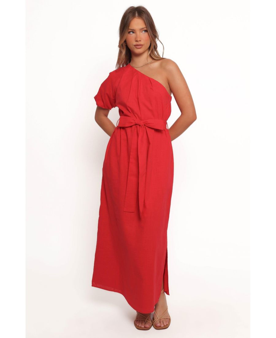

Женское платье-миди Roma на одно плечо Petal and Pup, Red