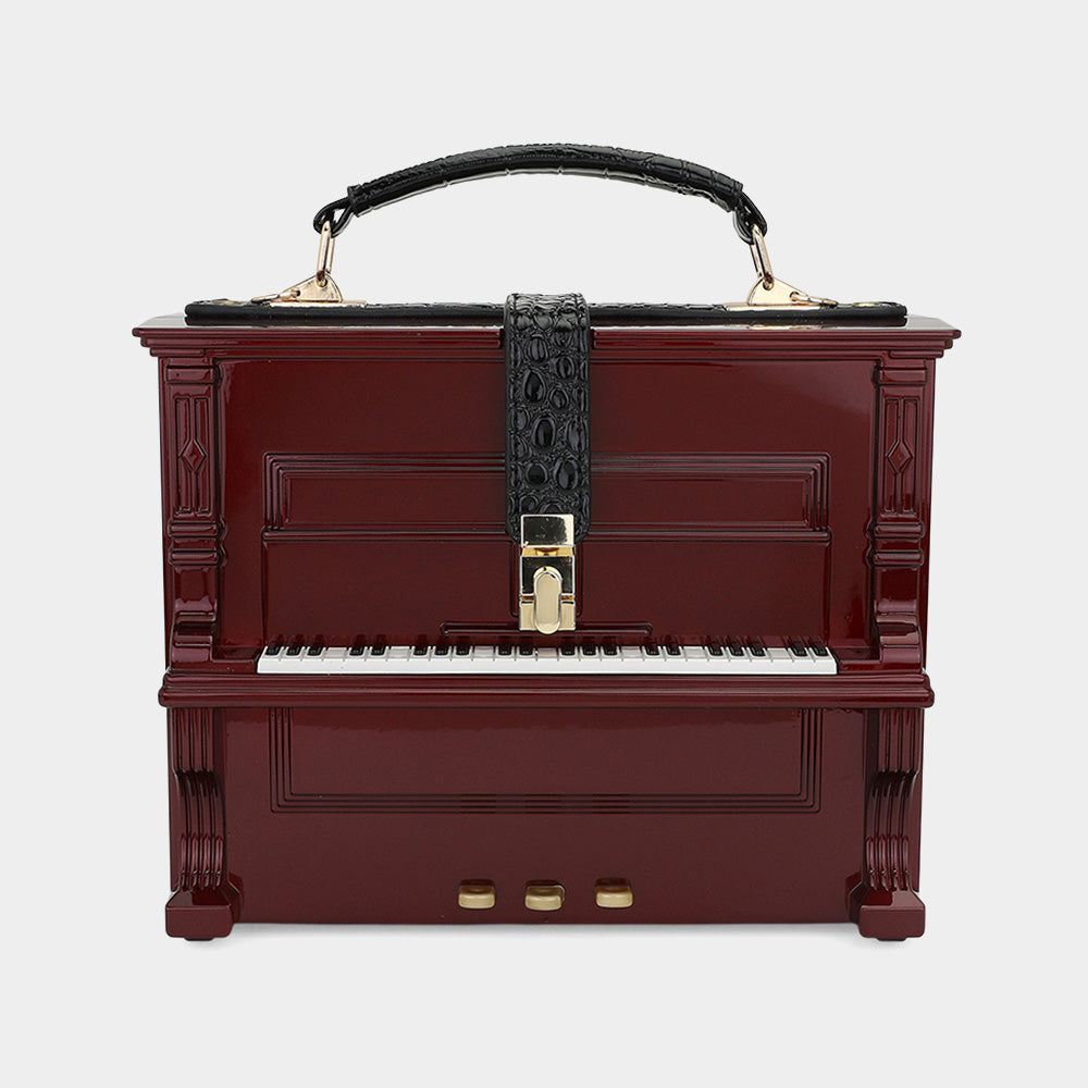 

Акриловая сумочка в форме пианино через плечо FASHNZFAB, красный