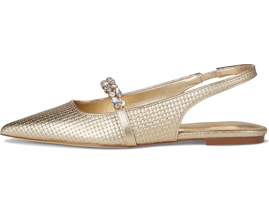 Туфли на плоской подошве Lilly Pulitzer Tamara Slingback, цвет Gold Metalic — фото 4