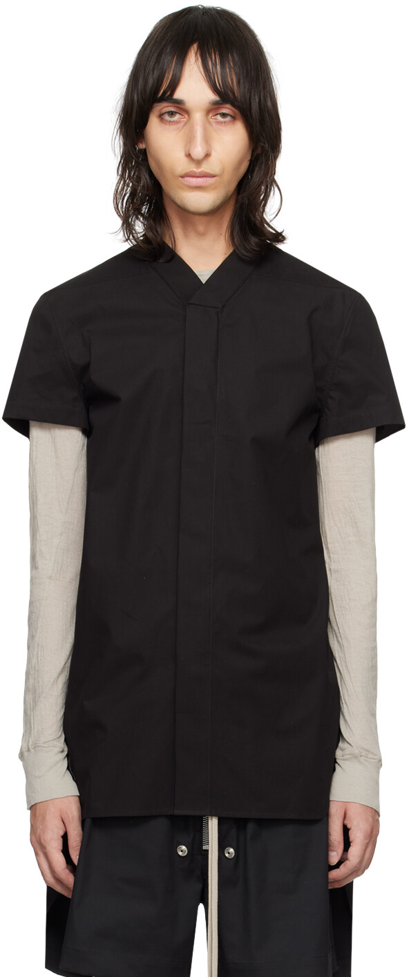 

Черная рубашка для гольфа Rick Owens, цвет Black