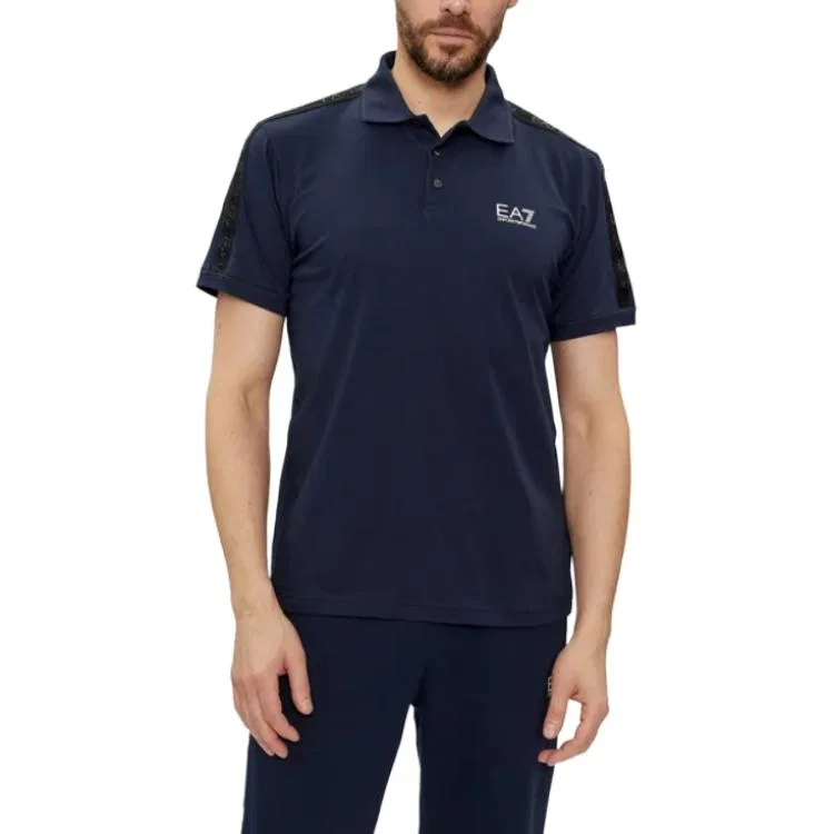Поло Emporio Armani EA7 мужское Marine Blue