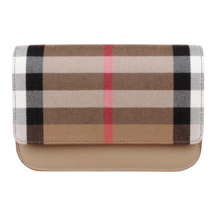 

Burberry Холщовая сумка кроссбоди через плечо женская каштанового рисового цвета