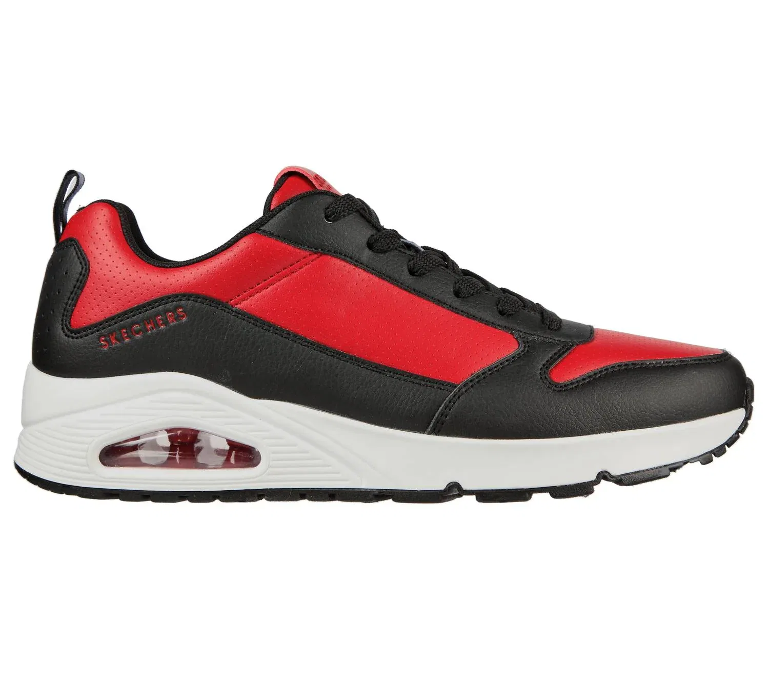 Skechers Мужские повседневные кроссовки Uno, черно-красные — фото 2