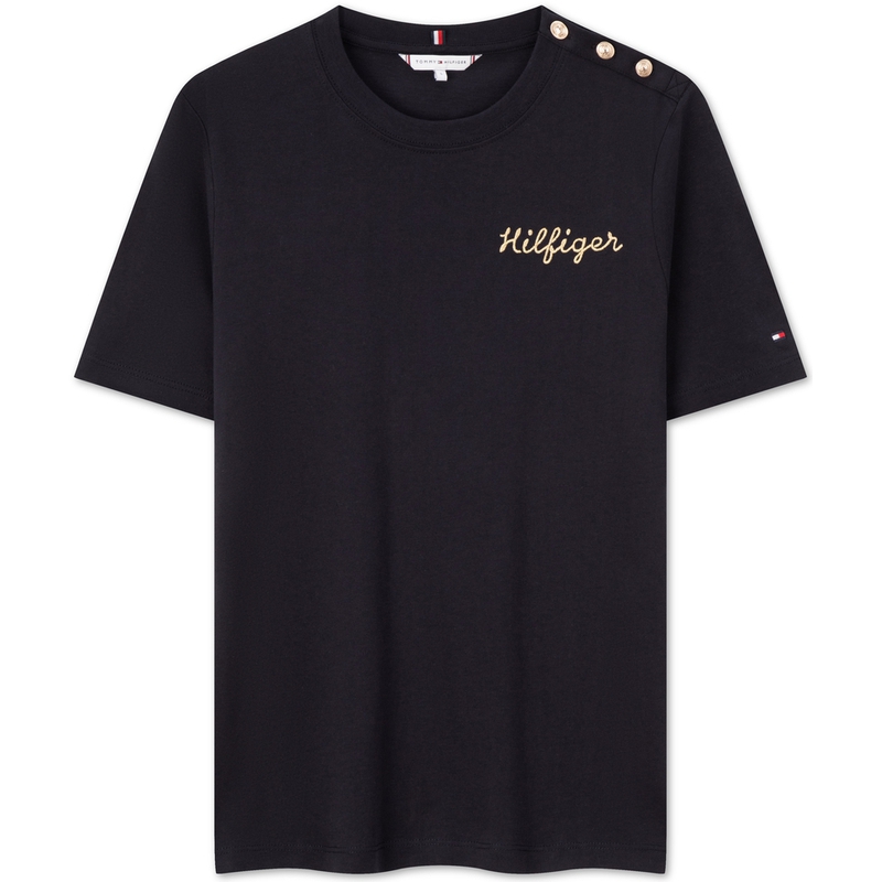

Футболка женская Tommy Hilfiger, черно-белая полоска 0A7