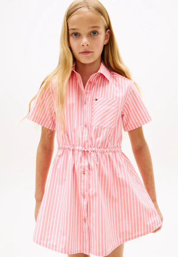 Платье-Рубашка в полоску из поплина Tommy Hilfiger, Tropical Blush Stripes
