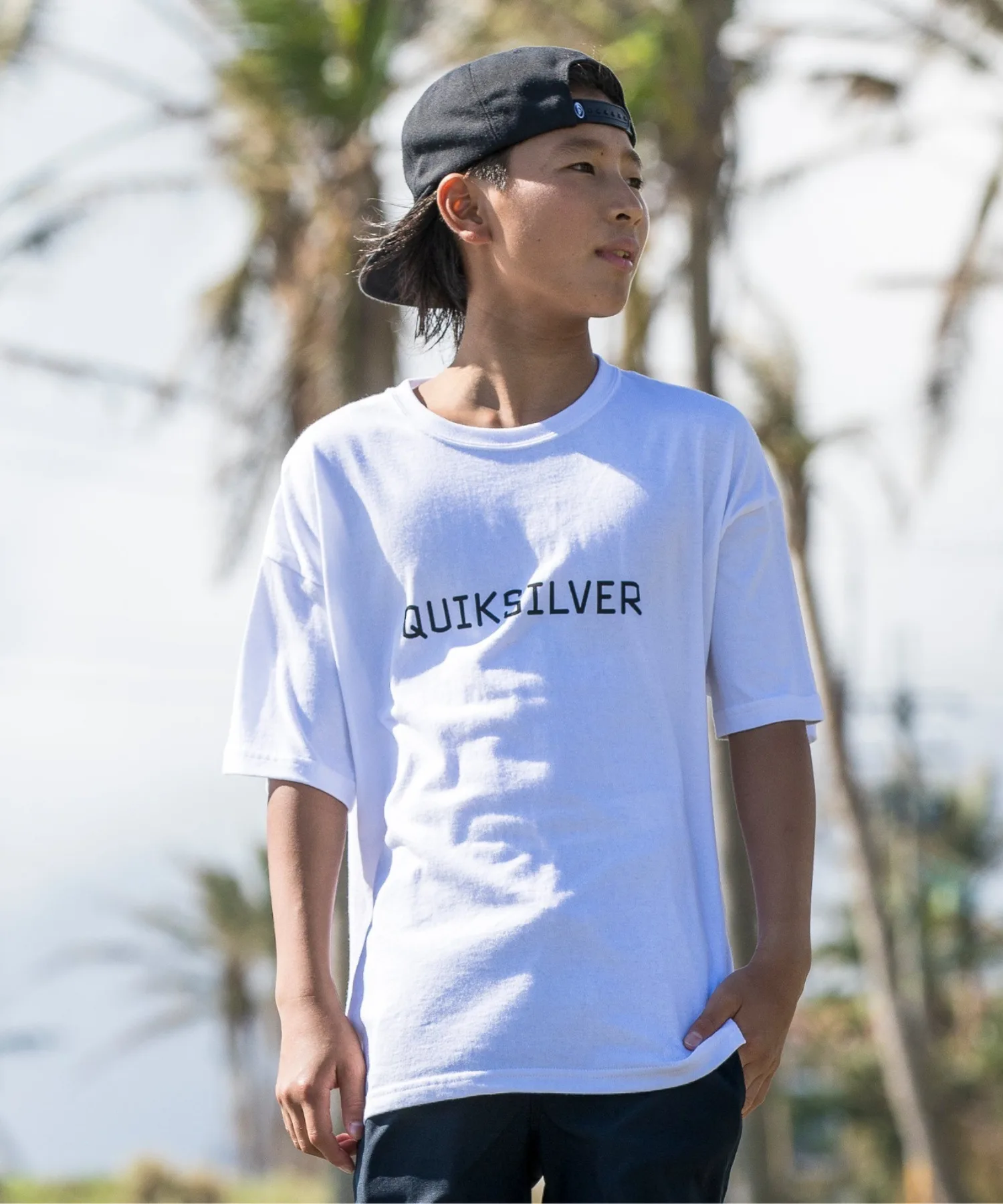 Детская футболка Quiksilver с коротким рукавом и логотипом