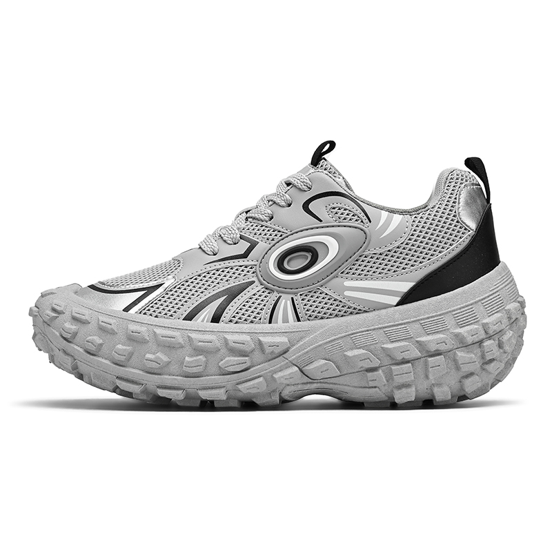 

Мужские дышащие нескользящие низкие кроссовки для бега с эффектом увеличения роста Boogie Bear, серый