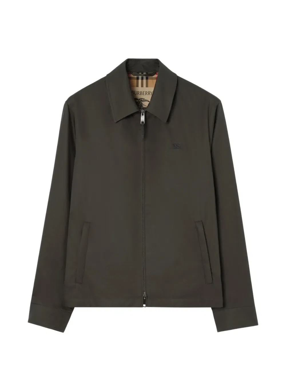 Куртка Burberry Bloomsbury Harrington из тропического габардина, серый