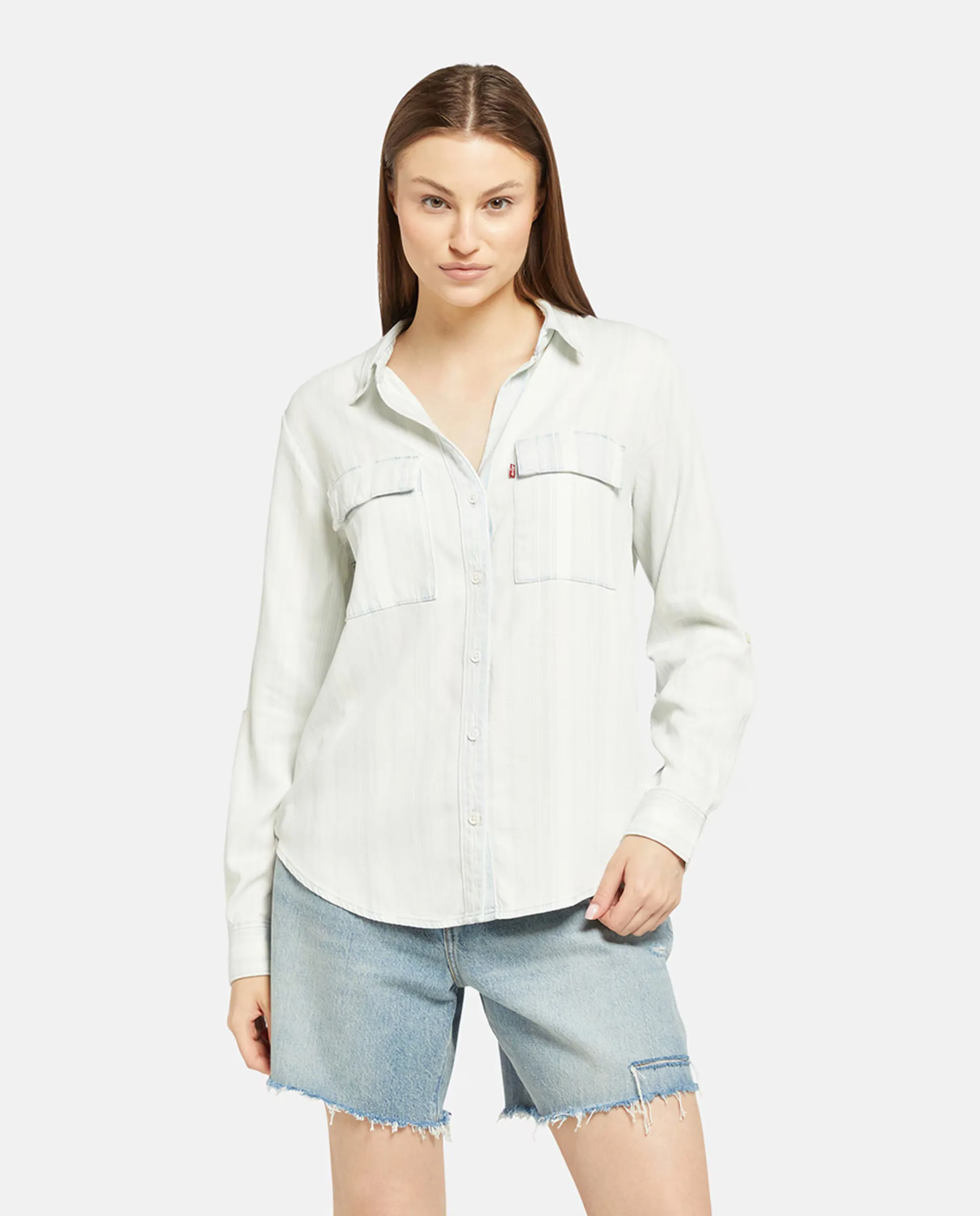 

Женская рубашка с длинными рукавами Levi's, светло-голубой