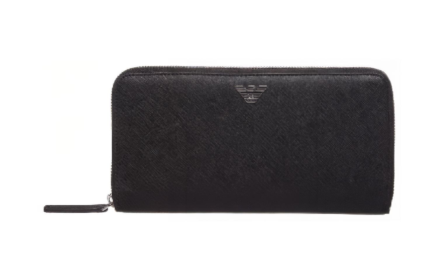 

Кожаный кошелёк мужской чёрный EMPORIO ARMANI
