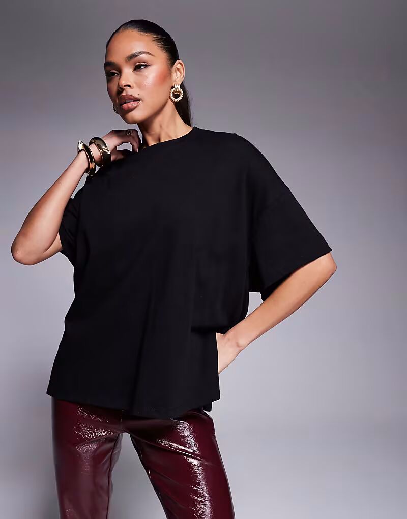 

Футболка ASOS DESIGN с узлом на спине черного цвета
