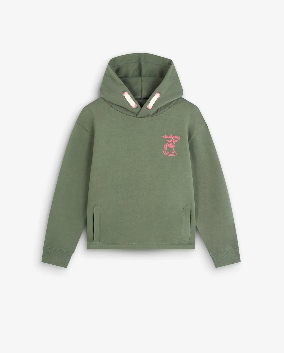 

Детская толстовка с капюшоном и кенгуру-карманами Scalpers, зеленый