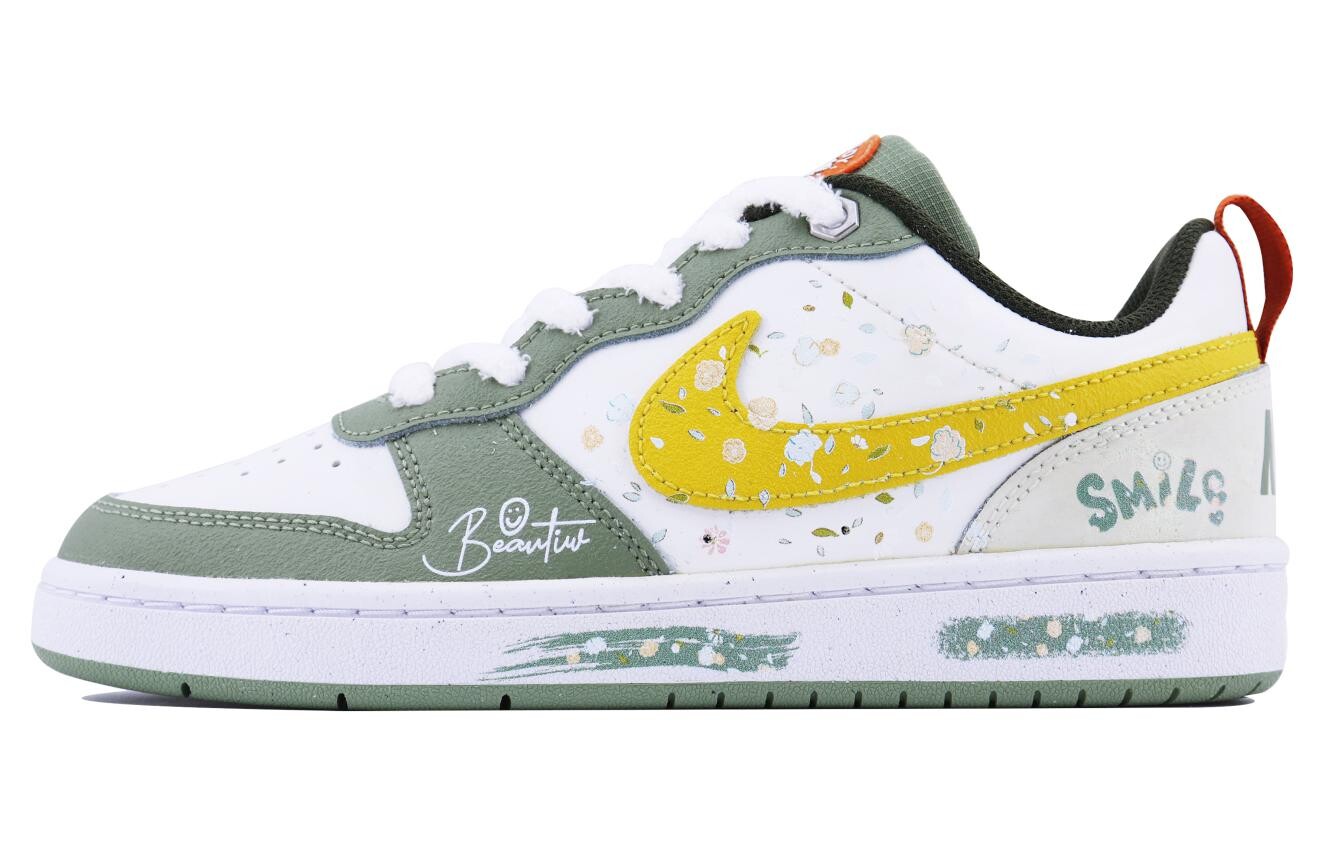 

Кроссовки Nike Court Borough Skateboarding Shoes Unisex Low-top Yellow/green, белый