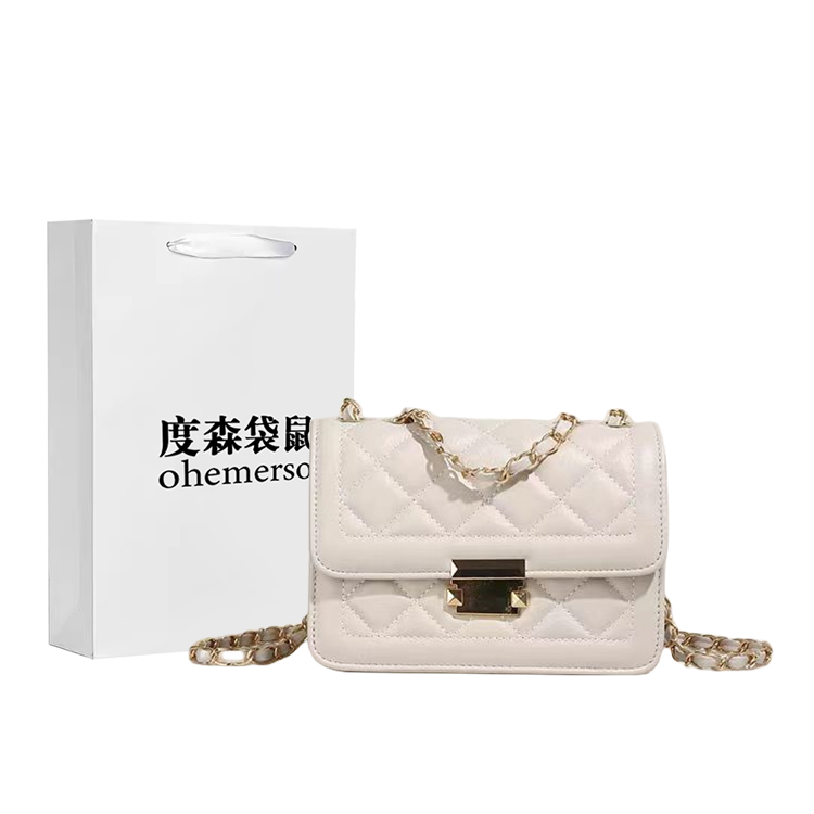 

Dusen kangaroo Женская кожаная сумка через плечо бело-черная, White+Shopping Bag