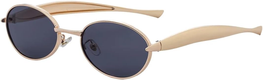 

Солнцезащитные очки с защитой UV400 | Металлическая оправа, овальная, градиентная расцветка | Для женщин и мужчин, для занятий спортом на открытом воздухе и путешествий DSVIGF, C1 Golden Gray