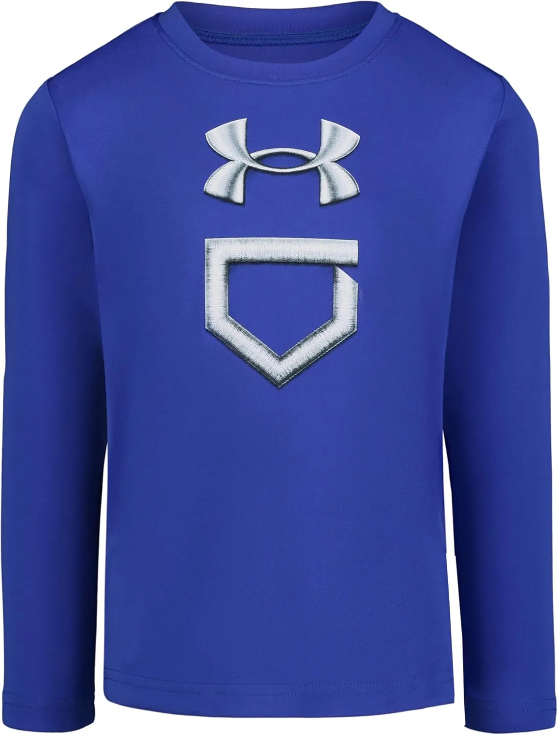 Детская футболка с длинным рукавом и графическим логотипом Under Armour, легкая и дышащая, свободного кроя, Team Royal Base