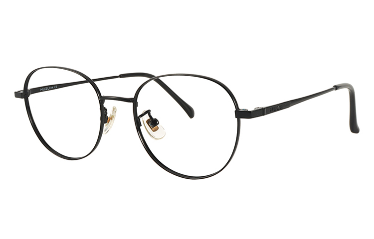 

MUZU Унисекс овальные очковые оправы из сплава, Versatile Black-C10 with 0 degree anti-blue light lenses
