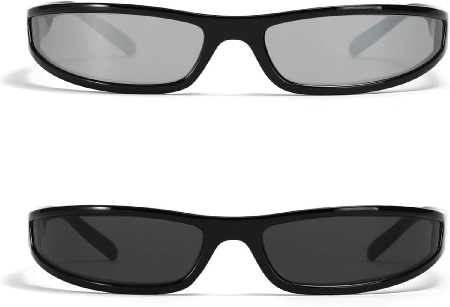 

Маленькие квадратные солнцезащитные очки для женщин, милые модные солнцезащитные очки обтекаемой формы, стильные солнцезащитные очки в стиле Y2K, винтажные узкие очки mincl, 2pcs-black&silver