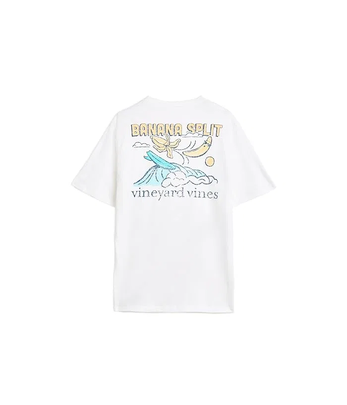 Футболка с принтом Banana Split Vineyard Vines Kids, White Cap — фото 2