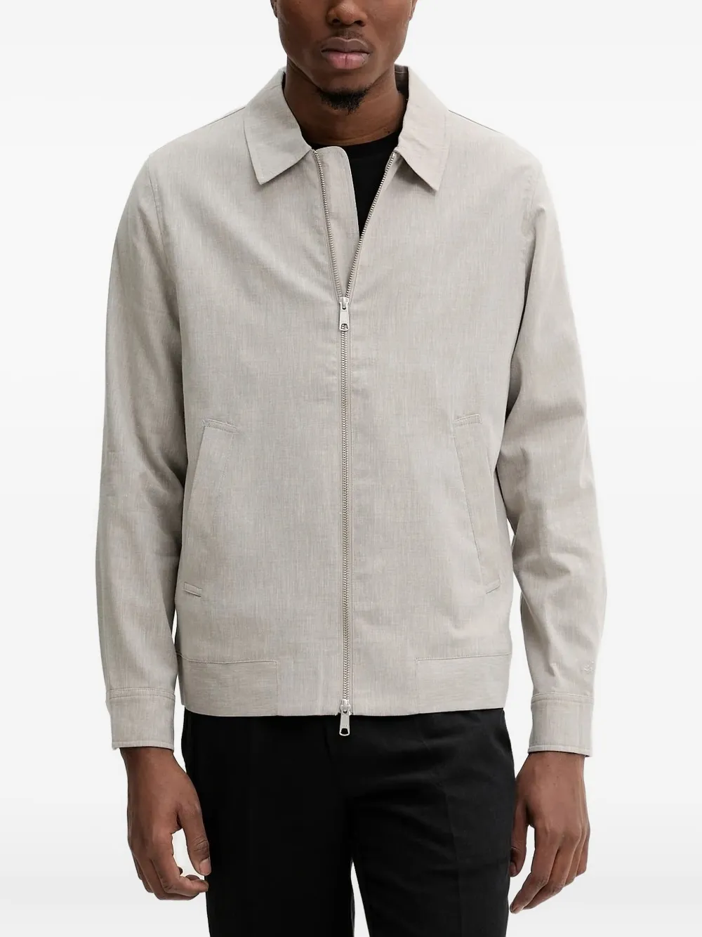 

Куртка с застежкой-молнией спереди и воротником Les Deux, нейтральный