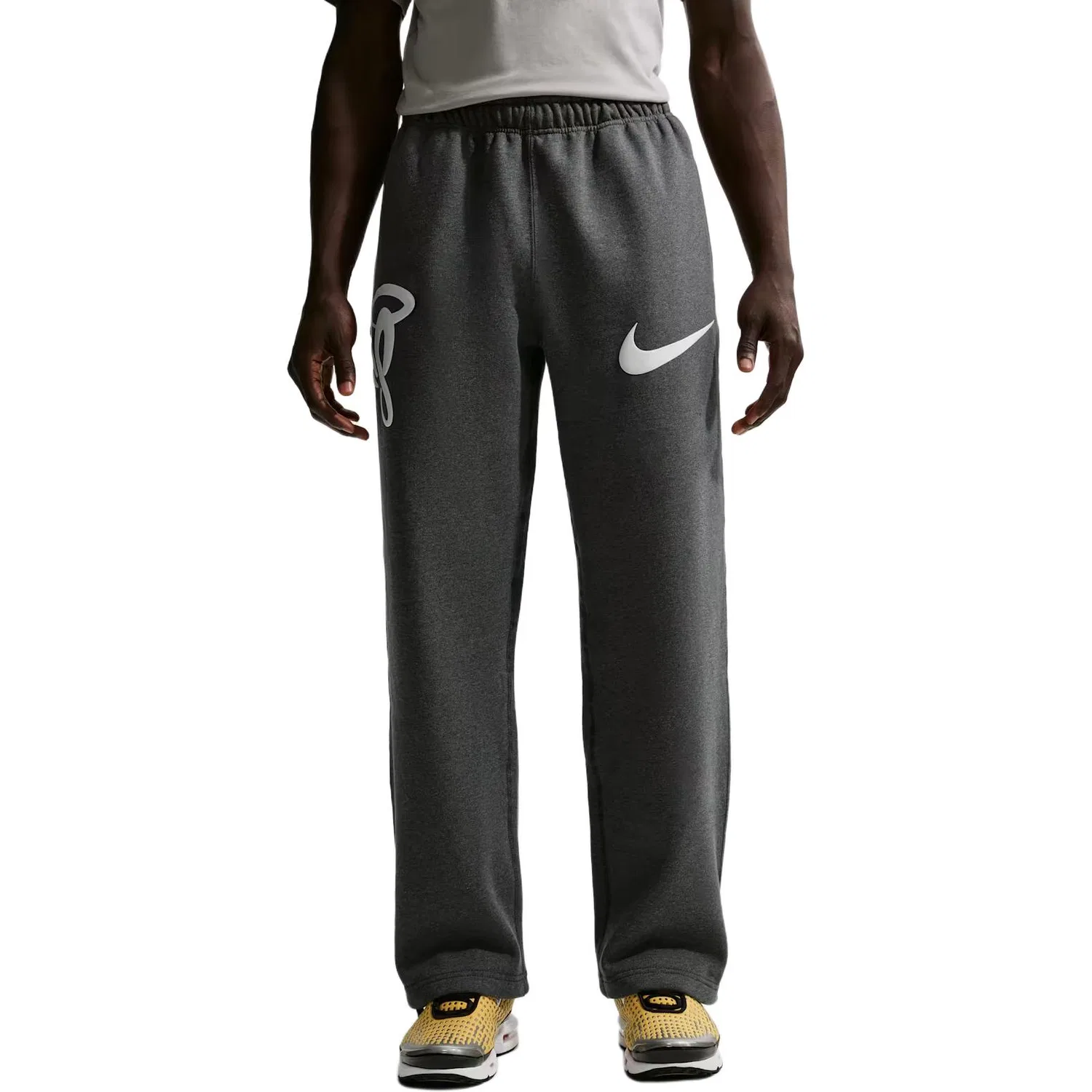 Брюки мужские x Central Cee Solo Swoosh Street Style Velvet Straight Fit Comfortable Soft Elastic Casual Nike, Gray