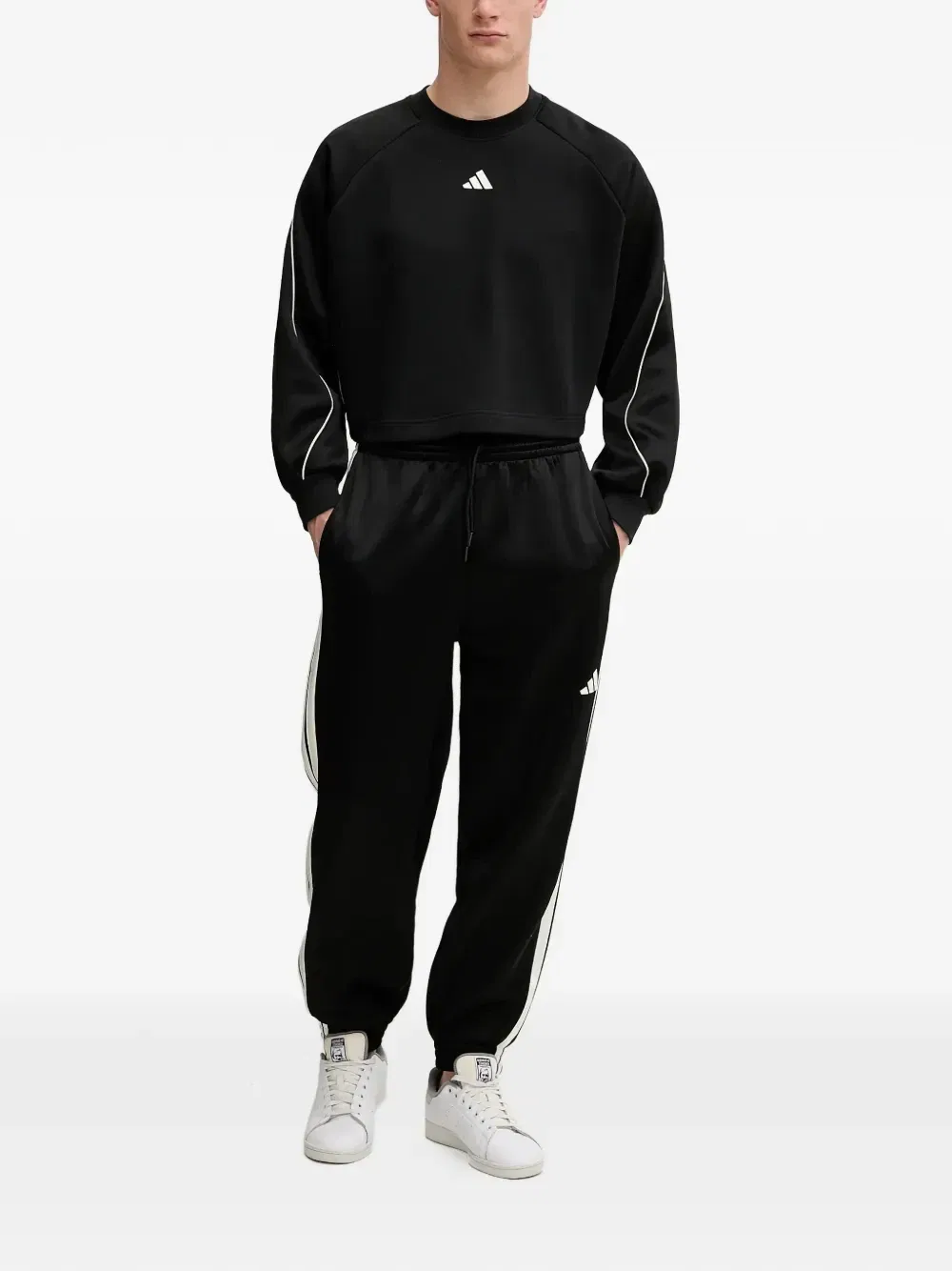 Спортивные брюки Stadium с боковыми полосками Adidas, черный — фото 2