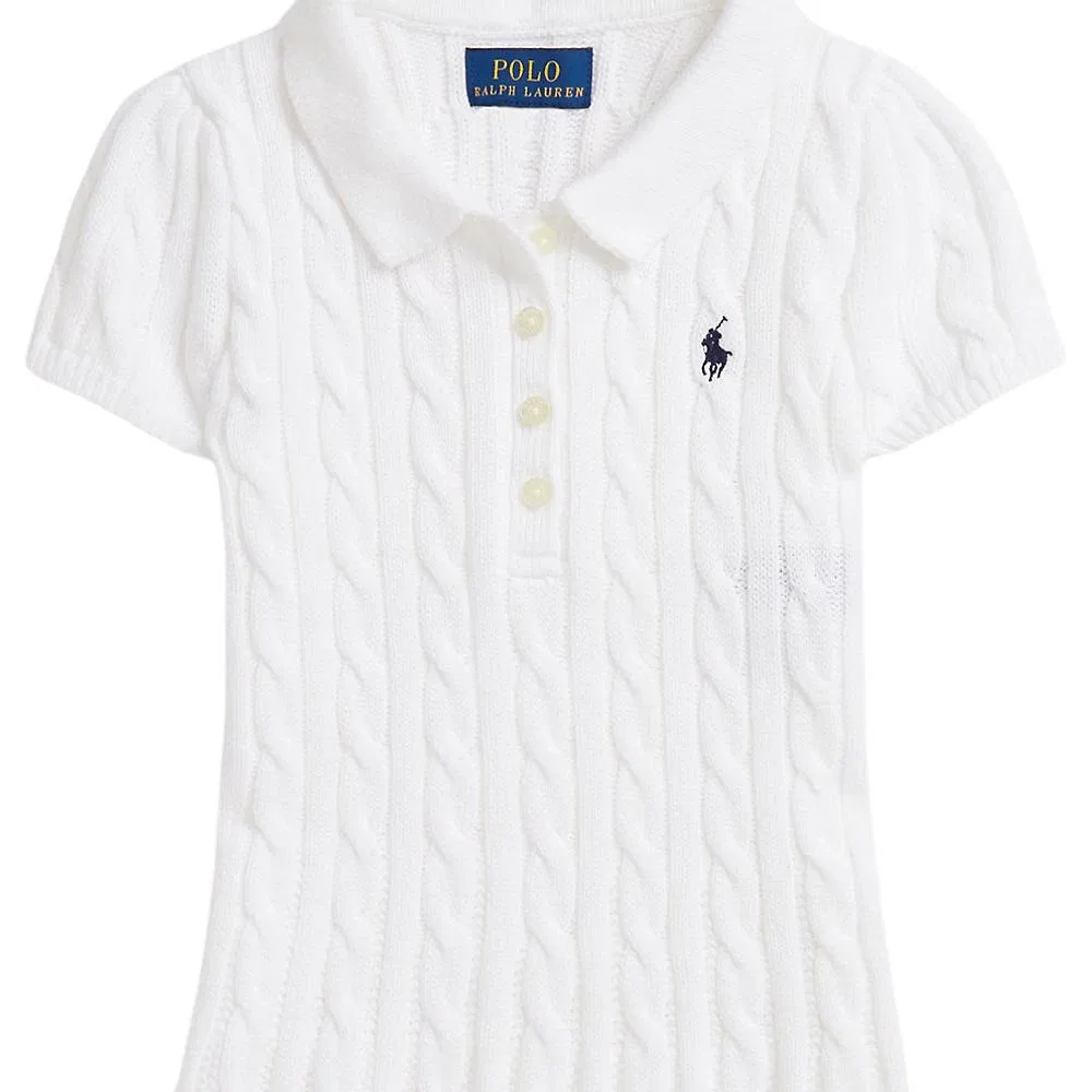 Платье классическое Polo Ralph Lauren Kids белое — фото 4
