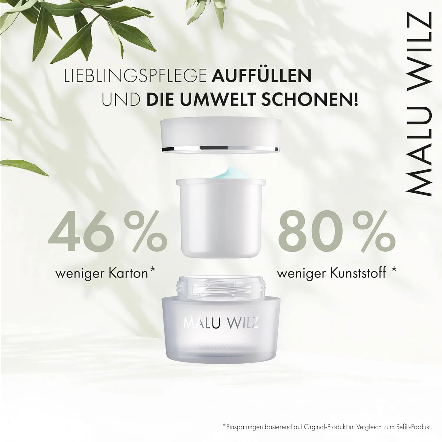 Бустер Malu Wilz — Сменный блок увлажняющего крема для лица «HYDRO GLOW MOISTURE CREAM» от, 50 мл — фото 3