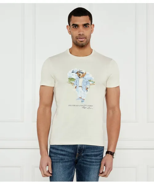 

Футболка Slim fit Polo Ralph Lauren, бежевый