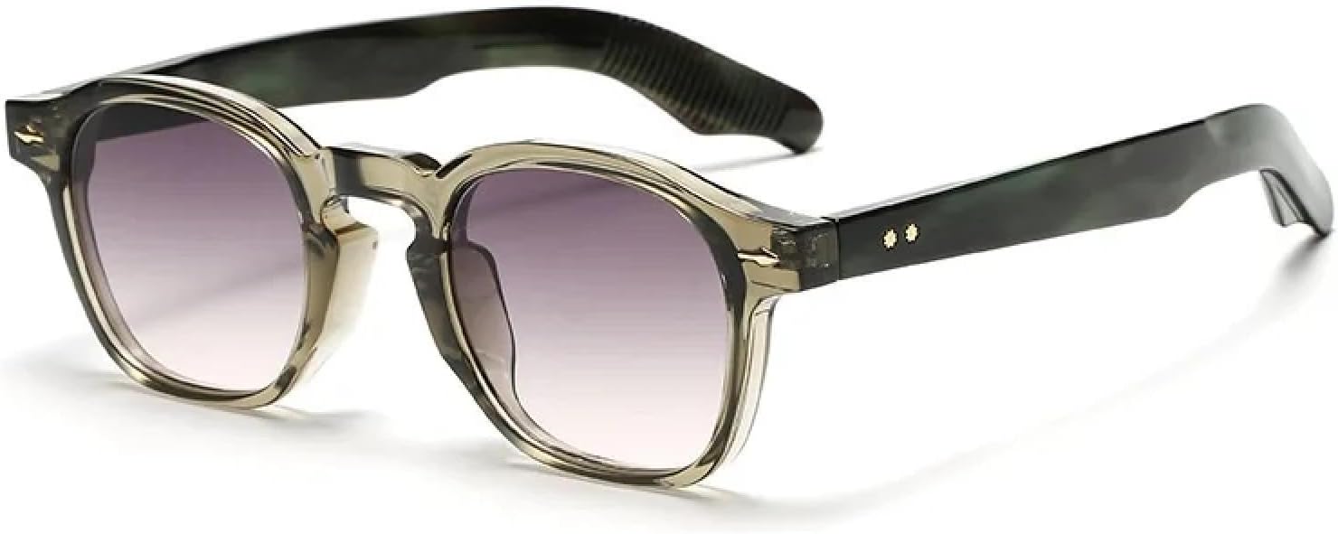 

Солнцезащитные очки с защитой UV400 | Прозрачная оправа с заклепками в стиле панк | Для женщин и мужчин | Для занятий спортом на открытом воздухе и вождения DSVIGF, Tea