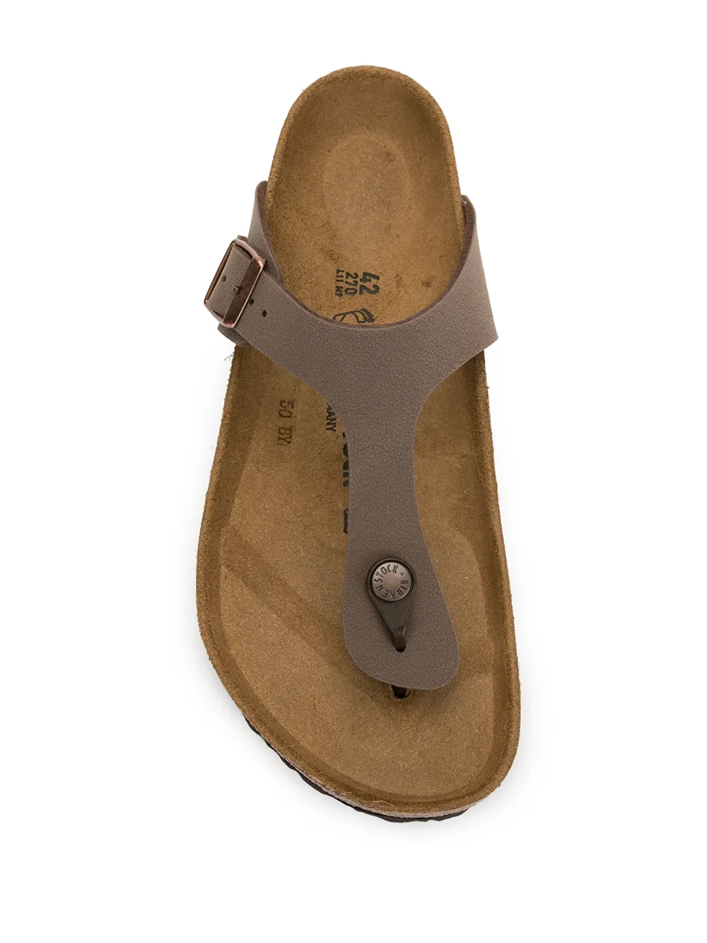 Шлепанцы Gizeh с Т-образным ремешком BIRKENSTOCK, коричневый — фото 4