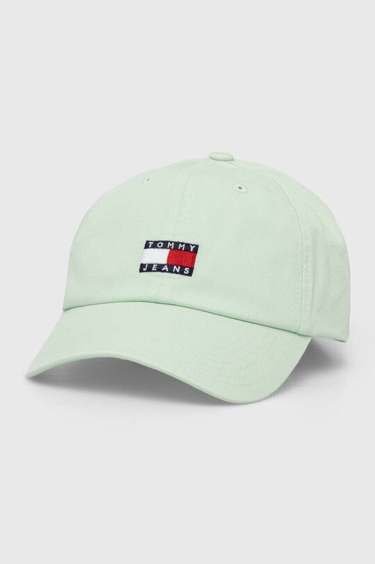 

Хлопковая бейсболка Tommy Jeans, зеленый