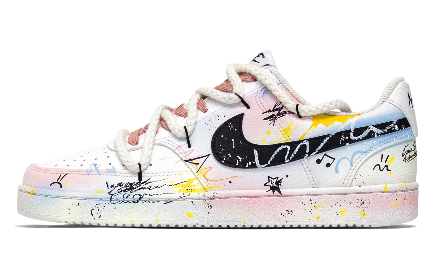 

Кроссовки для скейтбординга Court Vision 1 Firework Rhyme low top мужские Nike, белый