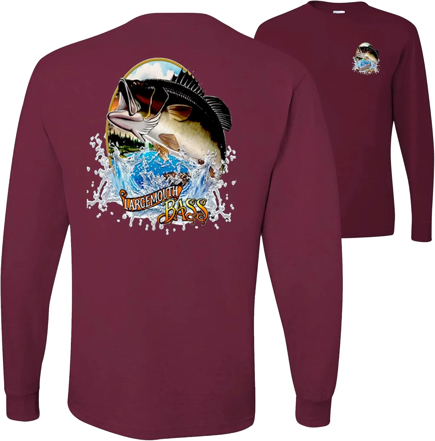 

Футболка с принтом Largemouth Bass для рыболовов wild custom apparel