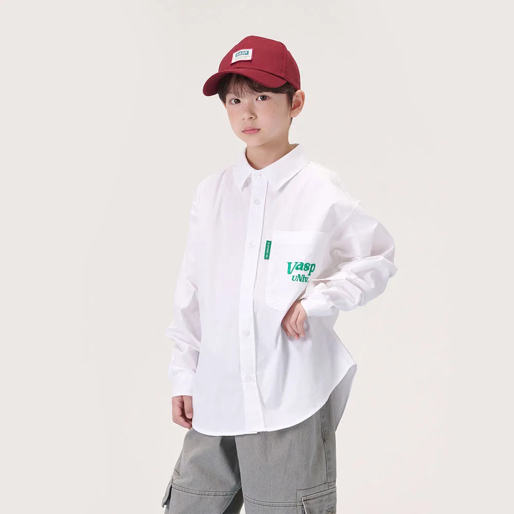 Детская рубашка Viaseptember Light Oxford белого цвета