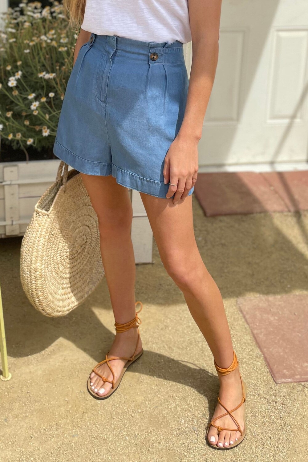 

Летние шорты с застежкой на пуговицы Love & Roses, синий