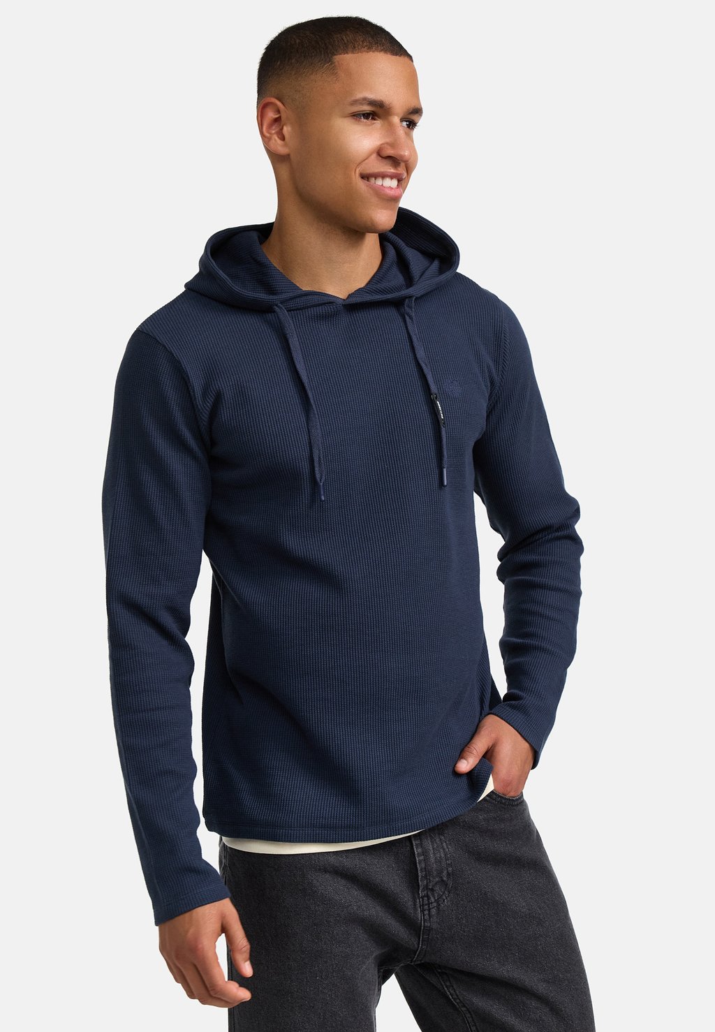 

Толстовка с капюшоном INDICODE JEANS, темно-синий
